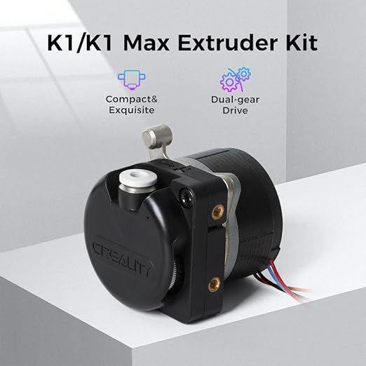 Creality K1/K1 Max/K1C/K1 SE Extruder with Motor, Official Upgraded K1 Extrusion Kit Direct Drive Extruder Dual Gear Smooth Feeding High Speed Printing Extruder for K1 SE/Ender 3 V3 Plus 3D Printer