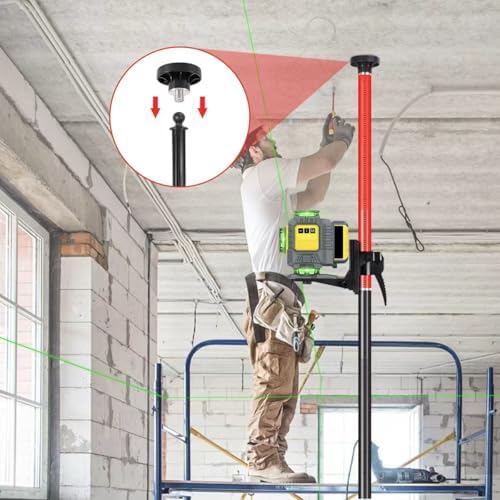 12 Ft Professional Lasers Level Pole Laser Level 360 Self Leveling
