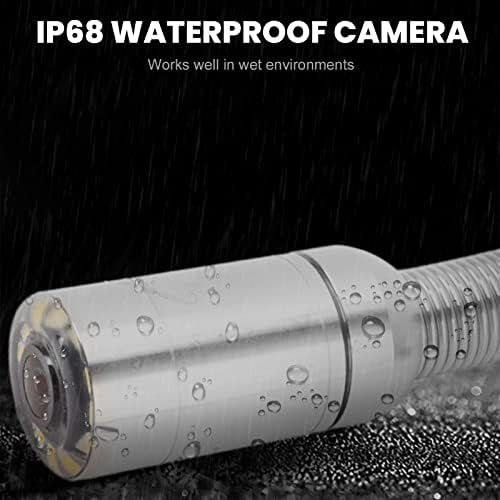 Pipeline Inspection Camera Probe IP68 Sewer Camera with 12 LED Lights for Pipe Drain Endoscope Replacement