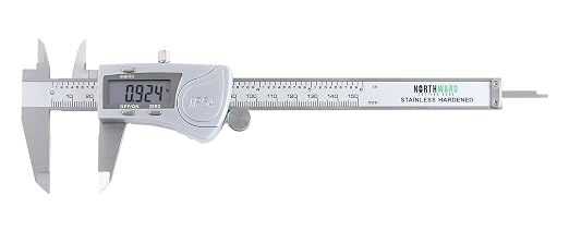 Accusize Industrial Tools Digital Caliper, 0-6''/0-150 mm Range by 0.0005''/0.01 mm Resolution, Large LCD, Ip54 Water Resistant, 2015-0150