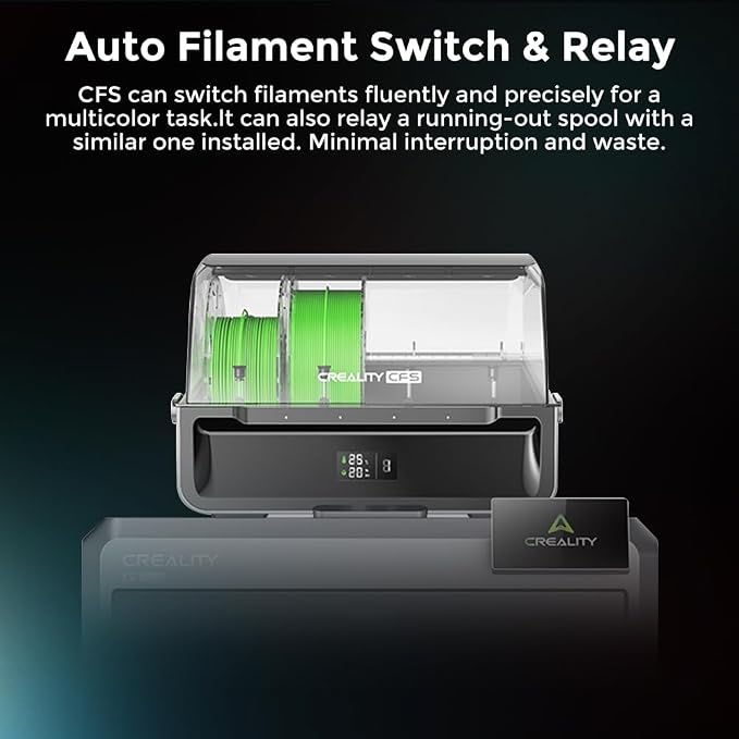 Creality Official CFS Multicolor 3D Printing System - 16 Color Auto-Switch, Anti-Moisture Storage, Upgrade Kit for K1/K1 MAX/K1C/K2/K2 Plus 3D Printers