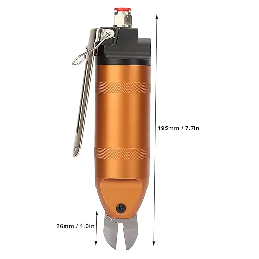 HS20 Air Scissors, Heavy Duty Pneumatic Nipper Tool Cutting Pliers for Iron Stainless Steel Plate Brass Wire (HS20-S5)