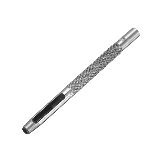 HARFINGTON Leather Round Hole Punch, 3.5mm Hollow Hole Puncher Cutter Carbon Steel Circle Hole Punching Cutting Tool for Belt/DIY Leather Craft