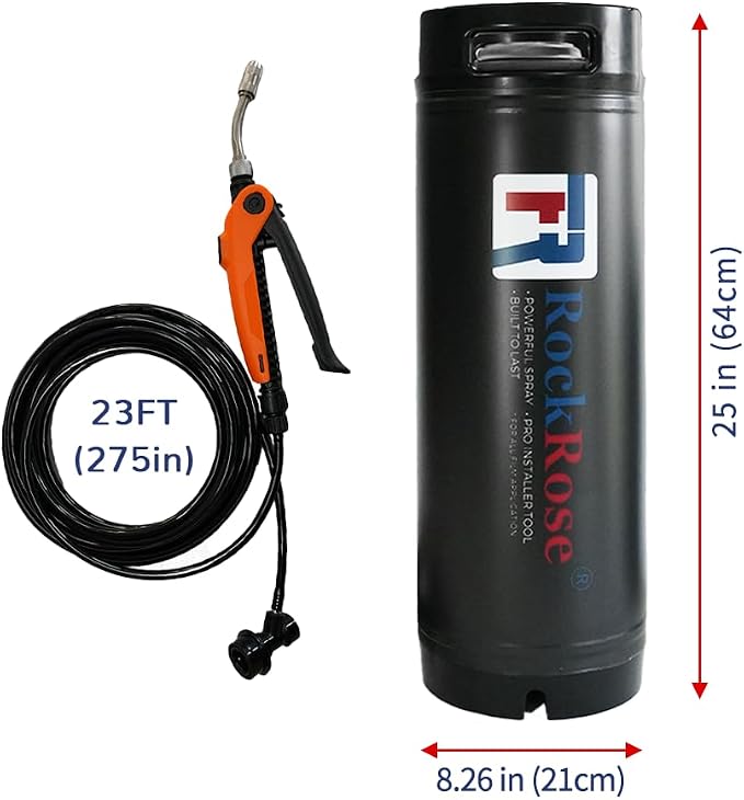 5 Gallon Stainless Steel Sprayer - Industrial-Grade Solution, Tint, PPF Installation Pressurized Tank Cylinder (5 Gallon Dual Output)
