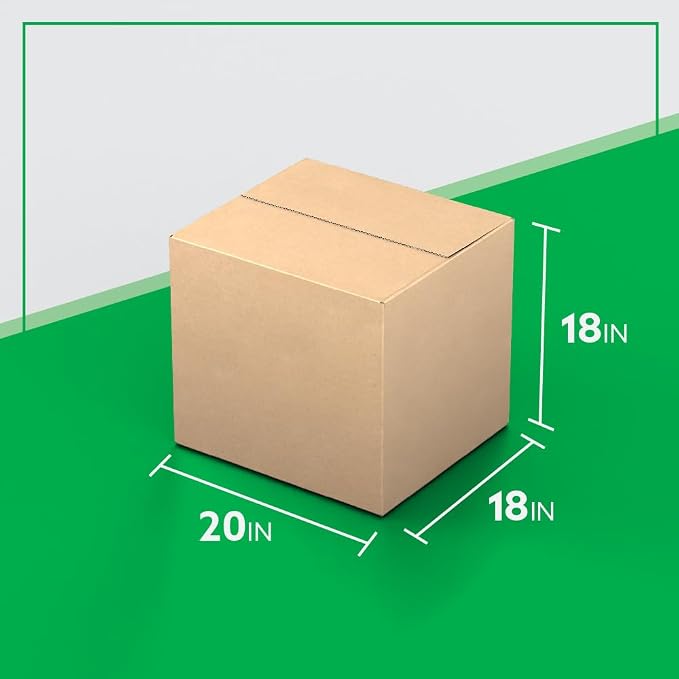 20"x18"x18" Shipping Boxes, Corrugated Cardboard Moving & Packing Boxes for Shipping, Storage and Packaging, Bundle of 25