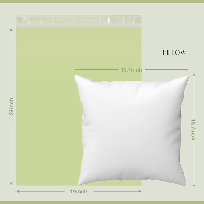 Metronic Large Poly Mailers 19x24 100Pcs, Strong Adhensive Shipping Bags for Clothing, Waterproof Mailers Bags for Small Business, Shipping Envelopes, Tear-resistant Packing Bags in Avocado Green