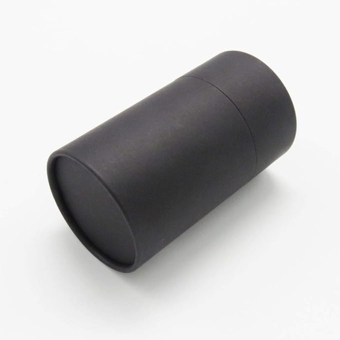 WENPACK 12pack Paperboard Tube with Lid Round Cardboard Box Container (2.84" D*4.4" H, Black)