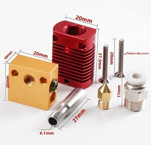 3D Printer Hotend kit, Upgrade Ender 3 Hotend 24V 40W, CR10 J-Head Hotend Compatible for Ender 3, Ender 3 V2, Ender 3 Pro, Ender 3 max, Ender 5, CR-10/CR10S,