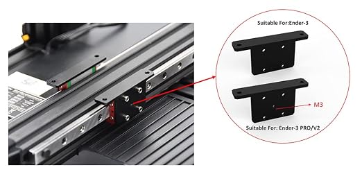 Creativity Upgrade Y axis Linear Rail Guide Kit MGN12H 300MM Length for Ender3 3D Printer(Linear Rail NOT Included)