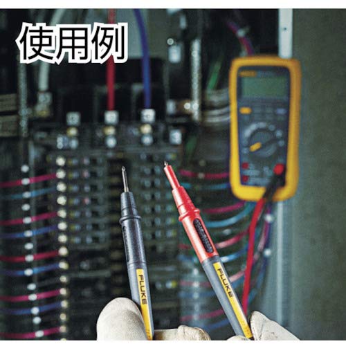 Fluke TL175E TwistGuard Double Insulated Silicone Test Lead Set with Removable 4mm Lantern Tips, 2mm Diameter Probe Tips (Pack of 2)