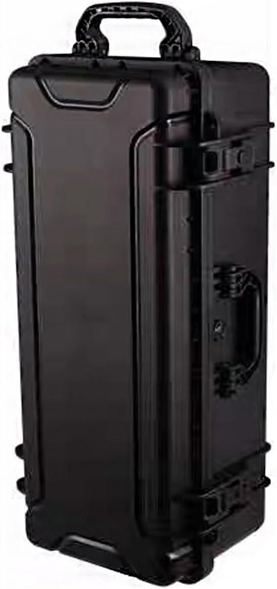 31" L x 12" W x 9" H Large Hard Case with Foam, Portable Rolling Hard Case with Wheels, Waterproof Shockproof Dustproof, Suitable for Cameras, Lenses, Camcorder, Instrument, Telescopes