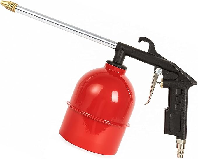 Air Blow Gun Pneumatic Engine Cleaning Gun with Watering Bottle, High-Pressure Air Sprayer Kit with Brass Nozzle, Vehicle Cleaning Degreaser Tool for Car Engine Compartment, Wheel (Straight&Bottle)