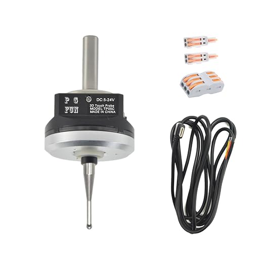 DIY CNC Touch Probe XYZ Axis 3D Digitizing Edge Finder 3-Coordinate Measuring Sensor Kit with 6 mm Shank & 2.0 mm Tungsten Steel Ball Tip