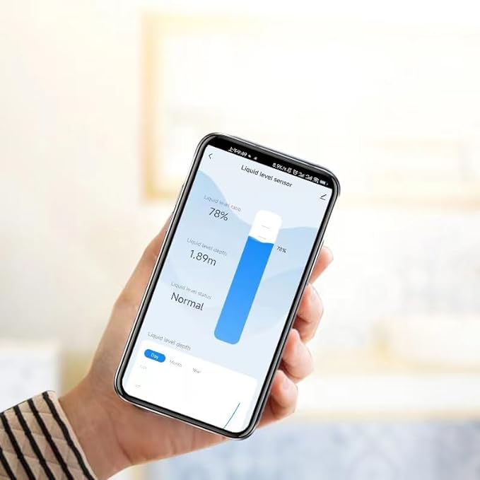 TLC2206 Tuya Smart Life Mobile APP Wireless WiFi Remote Ultrasonic Contactless Indoor Waterproof IP67 Liquid Water Oil Fuel Level Tank Monitor Sensor Controller Automatic Alarm Indicator