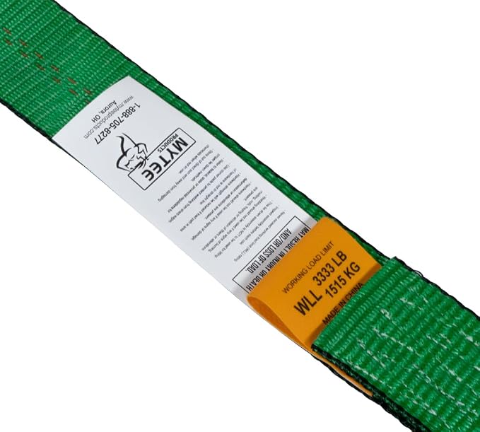 Mytee Products 4 Pack 2" x30' Green Ratchet Straps with Flat Hooks - 3,333 Lbs WLL - High Visibility Heavy Duty Tie Down Ratchet Straps for Flatbed, Truck, Trailers, Cargo, Pickup
