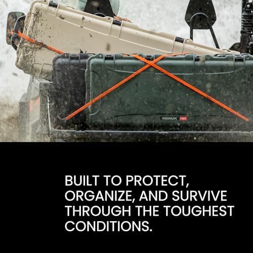 NANUK 910 Hard Case with Customizable Cubed Foam, IP67 Waterproof, Dustproof and Impact Resistant, 14.3” x 11.1” x 4.7”, Rugged Construction for Ultimate Protection, Made in Canada - Olive