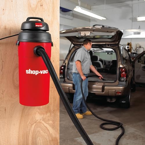 Shop-Vac 5 Gallon 5.5 Peak HP Wet/Dry Vacuum, Wall Mountable Compact Shop Vacuum with 18+7Ft Long Hose & Attachments, Ideal for Jobsite, Garage, Car & Workshop. 9522236