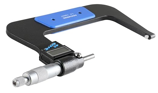 Accusize Industrial Tools 5-6''/125-150 mm 7 Keys Electronic Digital Outside Micrometers, 0.00005'' Or 0.001 mm Resolution, Ac21-6022 | IP54 Rated, 0.00005"/0.001 mm Resolution, 7-Key, ±0.003" Accuracy