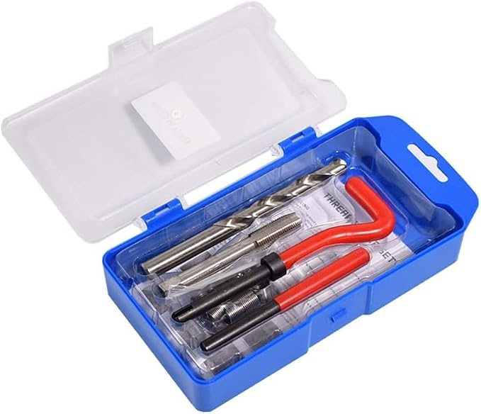 M10 X 1.0 Thread Repair Kit, Metric Helicoil Kit with HSS Drill Bit, 10PC Wire Thread Inserts
