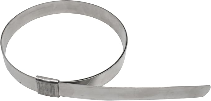 Center Punch Clamps, 5/8" Wide x 6" Diameter, 25 Pack, Stainless Steel