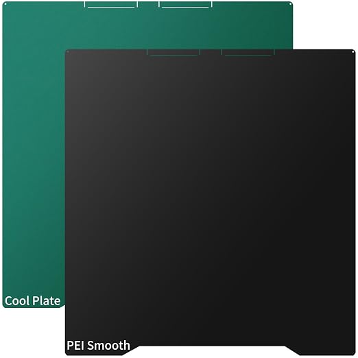 Upgraded K2 Pro Low-Temp Cool Build Plate + Smooth Import PEI Film, 310x325mm Double Sided Textured Cold Plate and Smooth PEI Sheet Spring Steel Removable Printed Bed for K2 Pro 3D Printer.