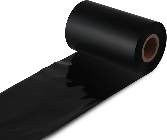 10 Rolls 4.33" x 984' Thermal Transfer Wax Resin Ribbon (110mm X 300m) Black Thermal Transfer Ribbon, Barcode Thermal Label Printer Ribbon for Label Tag Barcode Printing for Zebra,TSC,DATAMAX, GoDex