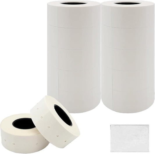 Motex 2 Line Blank Labels, Fits MX-2316NEW - 10,000 White Blank Price and Date Gun Labels