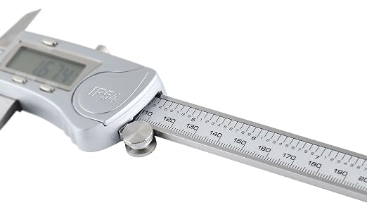 Accusize Industrial Tools IP54 Digital Caliper, 0-12", 2015-0300 | IP54 Water-Resistant, Stainless Steel, 0.0005 in/0.01 mm Resolution, ±0.04 mm Accuracy