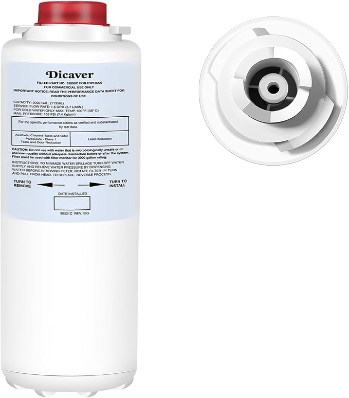 55898C Water Filter, Replacement for Halsey Taylor 55898C Filter Compatible with HWF172 Filter Replacement Filling Stations(1 Pack）