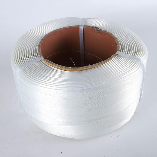 1640 feet (500 Meters) 3/4” Composite Cord Strapping Roll of 8" x 8" Core Size, 1800 lbs Break Strength for Poly Cord Strapping Packaging