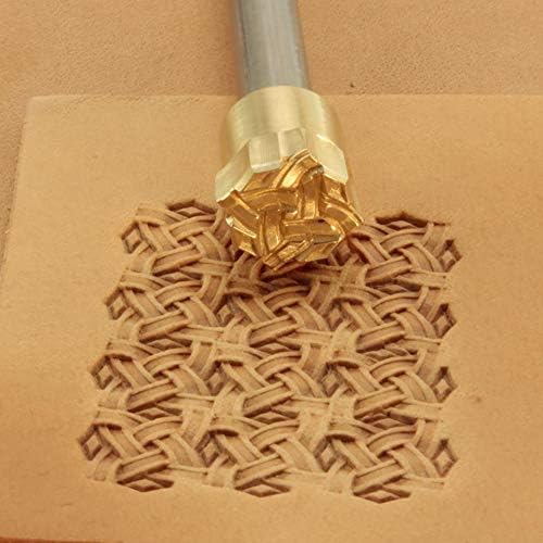 DandS ltd Leather Stamp Tool, Basket Weave, Professional Steel Craft Tool for Leatherworking, Embossing, Carving & Stamping Leather Projects, Belts Wallets & DIY Projects Compatible with Mallet #219