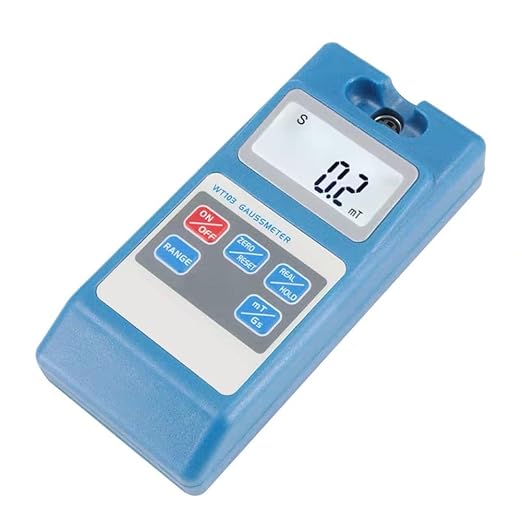 Digital Gaussmeter/Tesla Meter 0-2000mT Range | mT/Gs Auto-Switch | Magnetic Field Tester for Permanent Magnets, Motors, Speakers & Industrial Applications | Includes NS Function & Probe