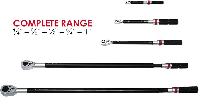 Chicago Pneumatic CP8905E - Manual Torque Wrench (Metric), 1/4 Inch, Torque (Min/Max) 5-20 ft. lbf / 5-25 Nm, Automotive, Bike Torque Wrench, Car Garage, Home Improvement Hand Tool, Heavy Duty