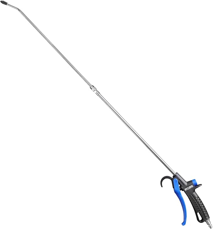 Extended stretchable 16-28 inch air gun Heavy duty air compressor accessories, adjustable air flow, ergonomic design, ideal air tool for stainless steel barrels and rubber nozzles cleaning and dust