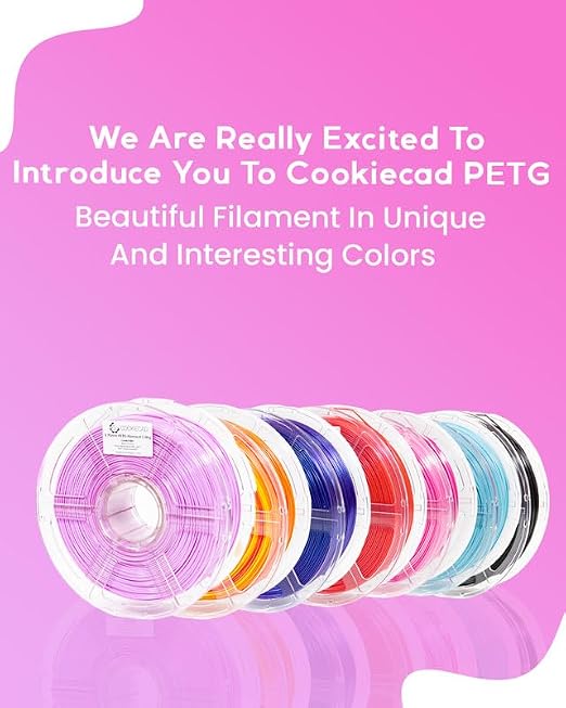 Cookiecad PETG Filament 1.75mm 1kg Purple Pastel 3D Printer Filament - Lavender PETG