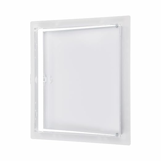 10" x 12" White Metal Access Panel - Wall Access Panel for Drywall - Hidden Wire Cover for Wall Covering Panels - Plumbing, Electricity, Heating Alarm, Bathroom, Dry Wall Hole Cover