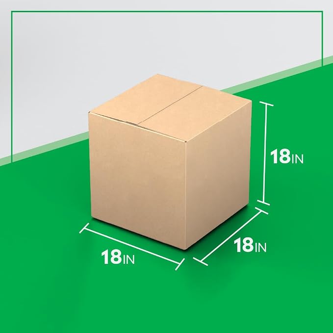 18"x18"x18" Shipping Boxes, Corrugated Cardboard Moving & Packing Boxes for Shipping, Storage and Packaging, Bundle of 25