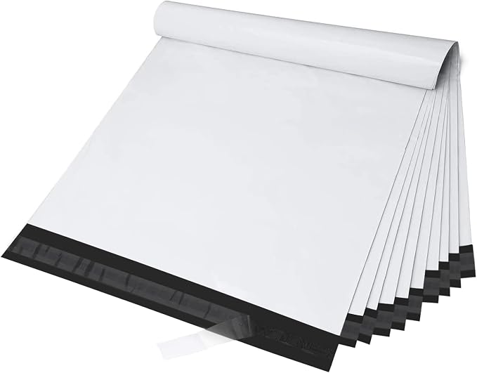 Fuxury Poly Mailers 10x13" 200 Pack,Sturdy Shipping Bags For Clothing,White | Waterproof Self Seal Mailing Envelopes,Strong Adhesive Packaging Mailers Poly Bag For Books Clothes Business,Boutique&Online