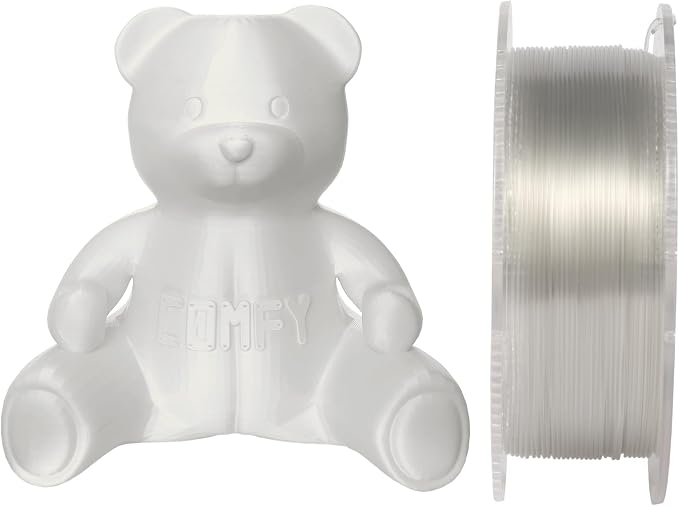 Certified Food Grade & ISO 10993 Biocompatible Skin Safe PETG 3D Printer Filament - CARBON by Comfy Materials - Lab Tested FDA Compliant Food Safe, 1.75mm, 1kg, Accuracy: +/- 0.02 (Semi-Transparent)