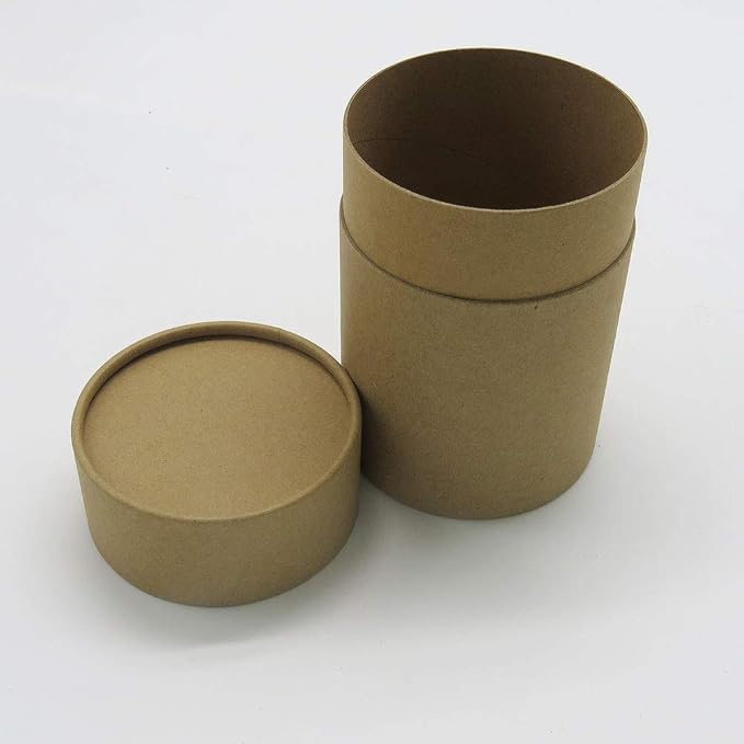 WENPACK 12Pack Paperboard Tube With Lid Round Cardboard Candle Jar Packaging Box Container (3.22" D*4.4" H, kraft)