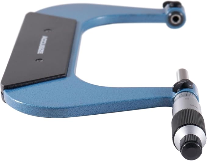 Accusize Industrial Tools Screw Thread Micrometer, 4-5", S916-C754 | 3 Anvil Sets: 13-9, 8-5, 4.5-3.5 TPI, 0.001" Resolution, ±0.00016" Accuracy