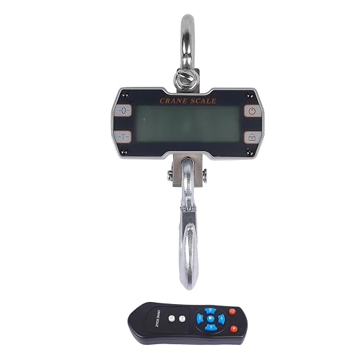 Digital Crane Scale 2000kg 4400lb with Remote Digital Hanging Scale 2 Ton Industrial Heavy Duty Crane Scale Orgnge for Home Farm Factory