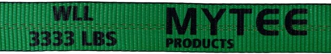 Mytee Products 2" x30' Green Ratchet Straps with Flat Hooks - 3,333 Lbs WLL - High Visibility Heavy Duty Tie Down Ratchet Straps for Flatbed, Truck, Trailers, Cargo, Pickup