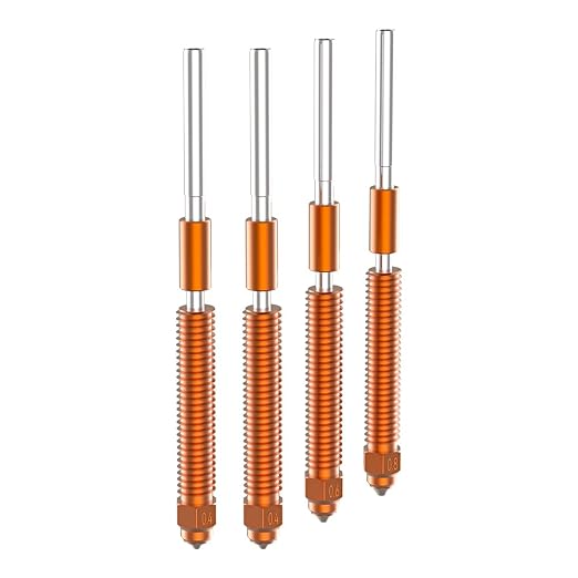 Creality K2 Plus Quick-Swap Nozzle Kit 4-Pack for K2/K2 Plus/Creality Hi, Includes 0.4mm x2, 0.6mm, 0.8mm Apertures, Swift Installation & Upgraded Material