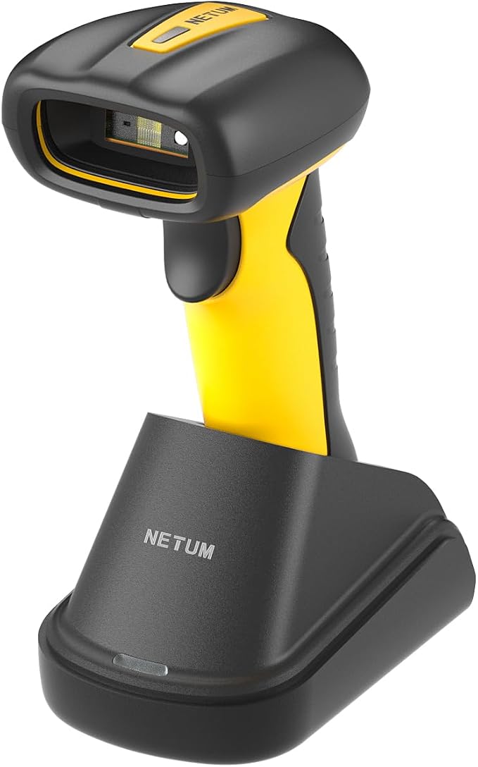 NETUM RD-1203L Pro Upgraded Wireless Bluetooth Rugged Waterproof 1D/2D Extended Range Scanner - Up to 5m