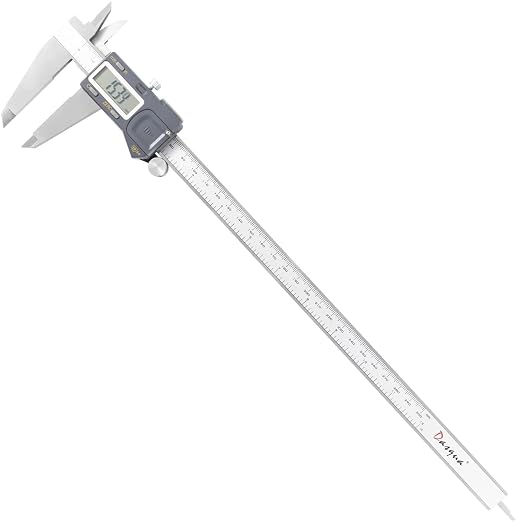 Digital Caliper 12 Inch (0–300mm), Large LCD Electronic Calipers with Inch/Metric Conversion, Stainless Steel Measuring Tool, ±0.03mm Accuracy