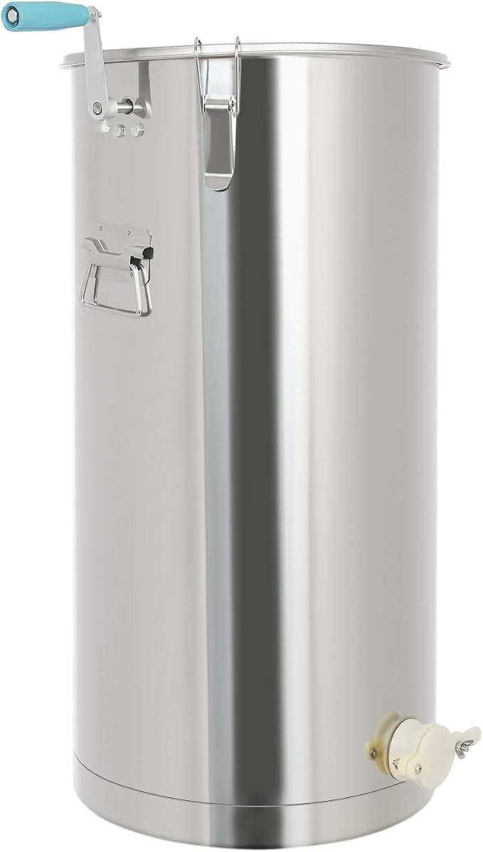 Electric Honey Extractor, Stainless Steel Beekeeping Extractor Equipment, Honeycomb Drum Spinner with Adjustable Stand for Beekeeping Starter Harvest Honey