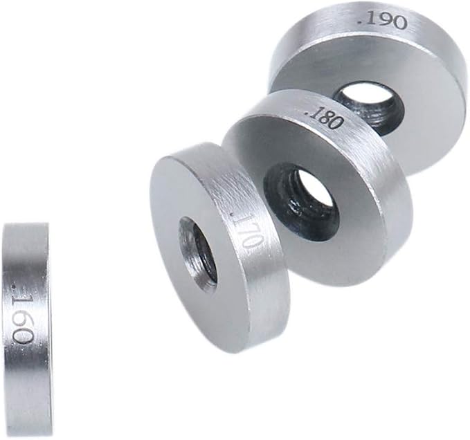 Accusize Industrial Tools 36 Pc Steel Spacer Block Set in Fitted Case, 3604-7001 | Hardened and Lapped HRC 57-60 Blocks, 3/4 in Dia, 1/4-28 ID Thread, Connecting Screws and Fitted Case