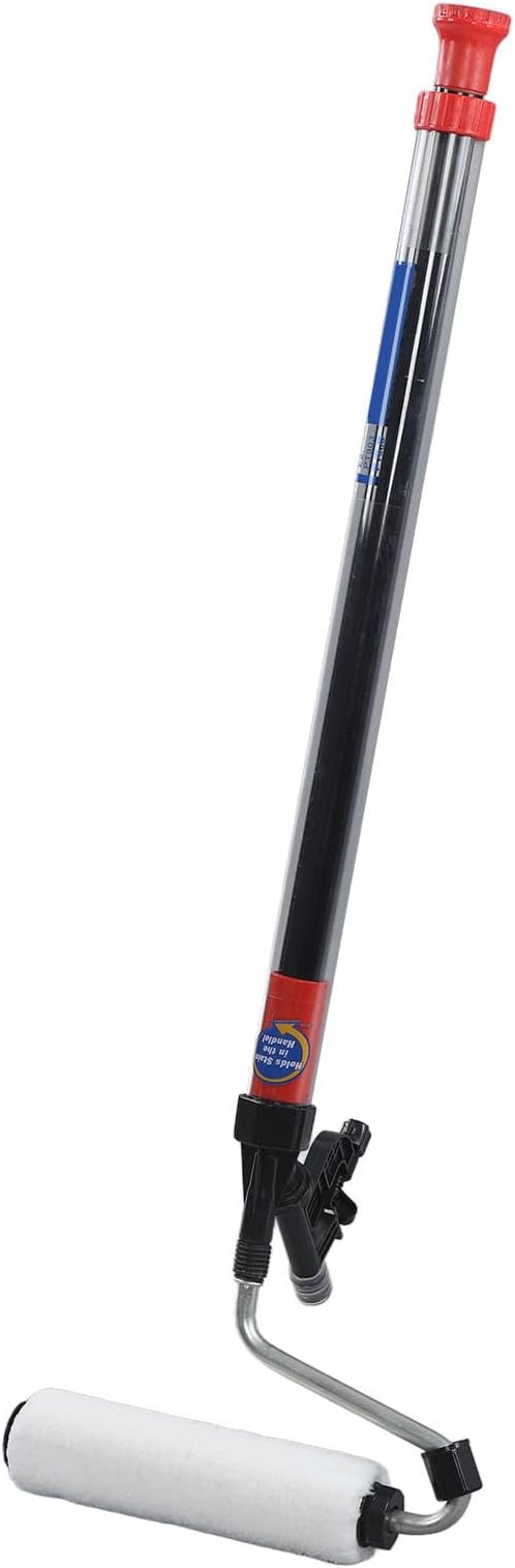 Automatic Suction Paint Roller Brush, Paint Stick Roller No Drip Continuous Painting Roller Self-Feeding Design for Smooth Semi-Rough Walls Includes Wool Roller PVC Rod