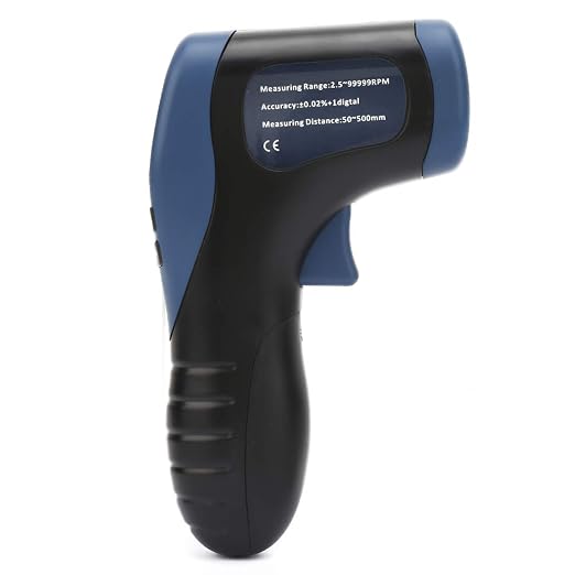 Noncontact Digital Tachometer Digital RPM Meter Handheld Digital Tachometer Noncontact Tachometer Speed Gauge Tester for Motors Electric Fans Paper Making